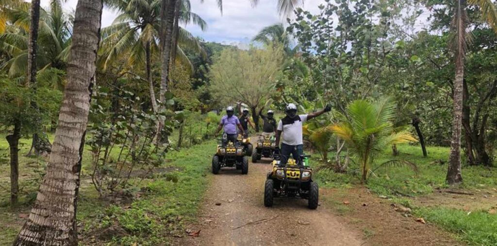 group-enjoying-atv-roatan